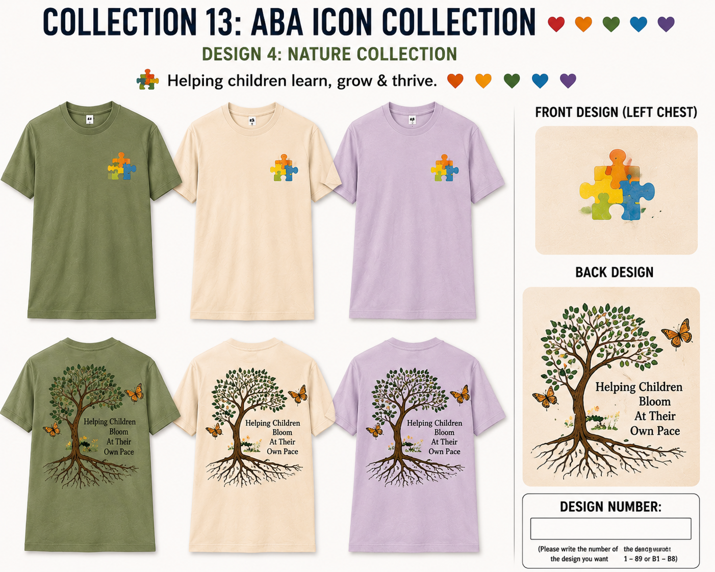 Helping Children Bloom at Their Own Pace Autism Awareness Shirt | BCBA, RBT, ABA Therapist, Teacher & Special Education Tee