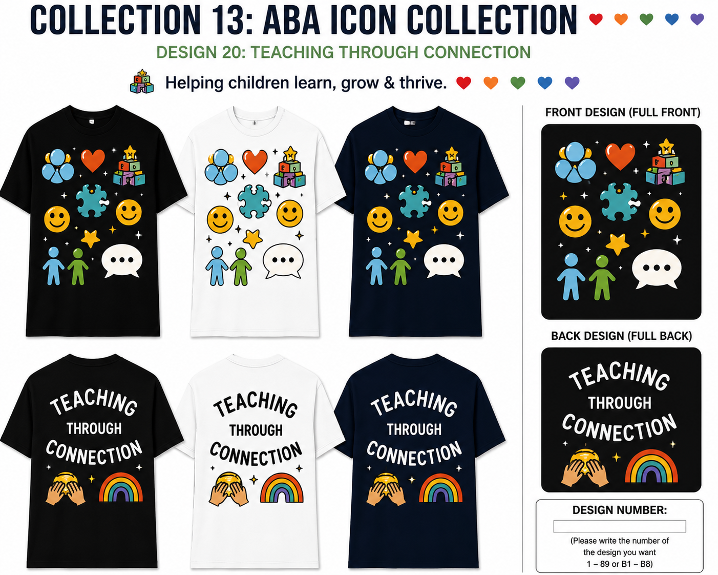 Teaching Through Connection ABA Shirt – Autism Awareness Therapy Tee | BCBA, RBT, ABA Therapist, Special Education Teacher Shirt