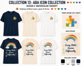 ABA Watercolor Therapy Collection – Every Child Learns Differently Autism Awareness Shirt | BCBA, RBT, ABA Therapist, Teacher & Special Education Tee