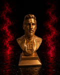 GOAT #10 Soccer Legend Bust | Premium 3D Printed Collectible Statue